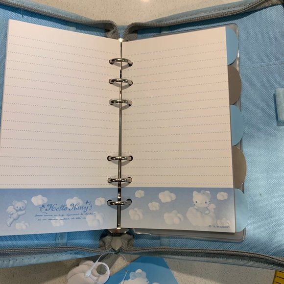 VINTAGE 1999 HELLO KITTY SIX RING BINDER NOTEBOOK PLANNER - Picture 8 of 15